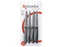 Kinvara Set 4 Cuchillos Normal Negros 12.5x26.5x1 cm (Set de 12)