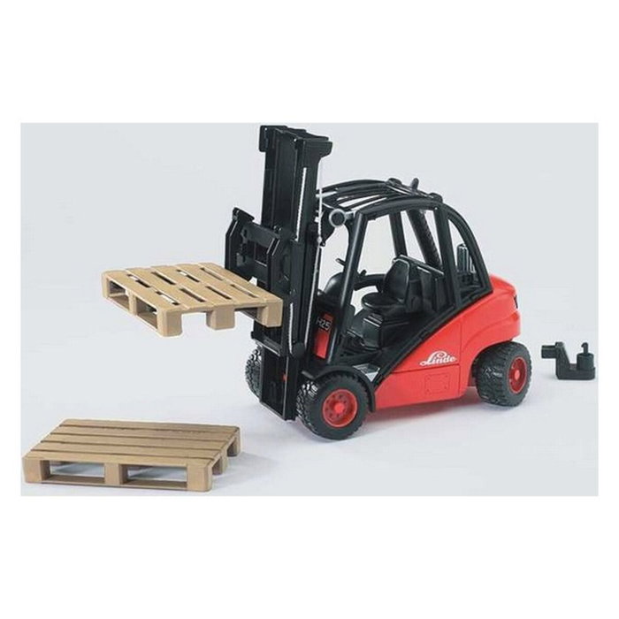 Bruder Carretilla Elevadora Linde H30D con 2 Palets