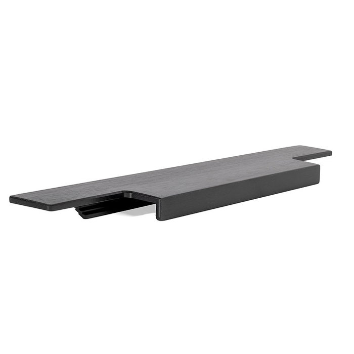 VIEFE Tirador embutido lineal de aluminio negro cepillado 247 mm