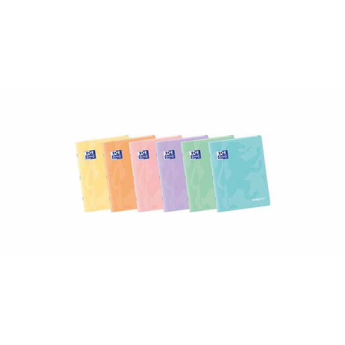 Oxford Libreta Easybook A5 Grapada 4x4mm Tapa de Plástico Surtido Pastel (Set de 10)