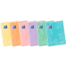 Oxford Libreta Grapada Easybook A5 48H 4x4 mm Tapa Plástico Set 10 Colores Pastel (Set de 10)