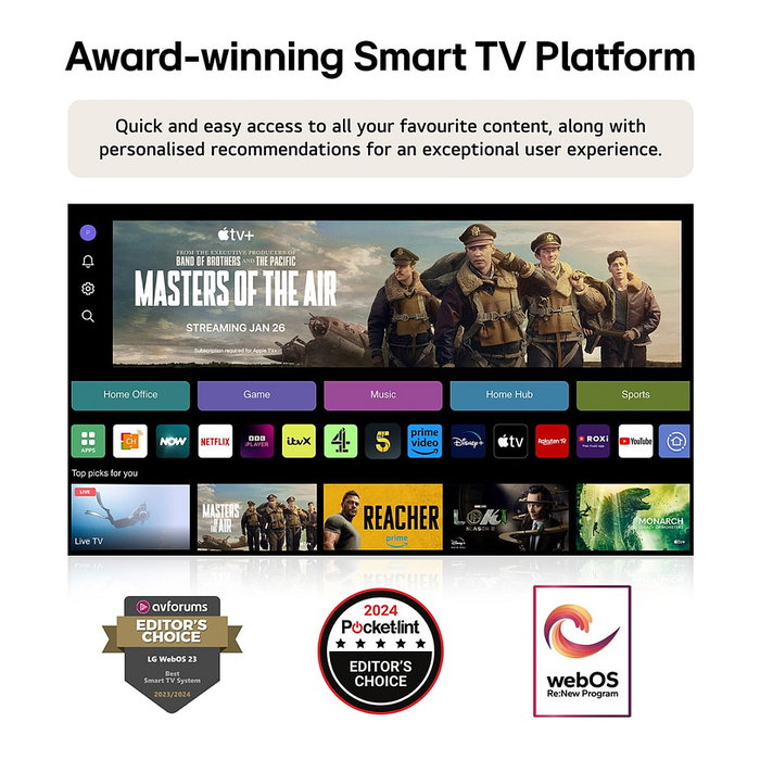 LG 32LR60006LA Smart TV 32 pulg Full HD webOS 23 Negro