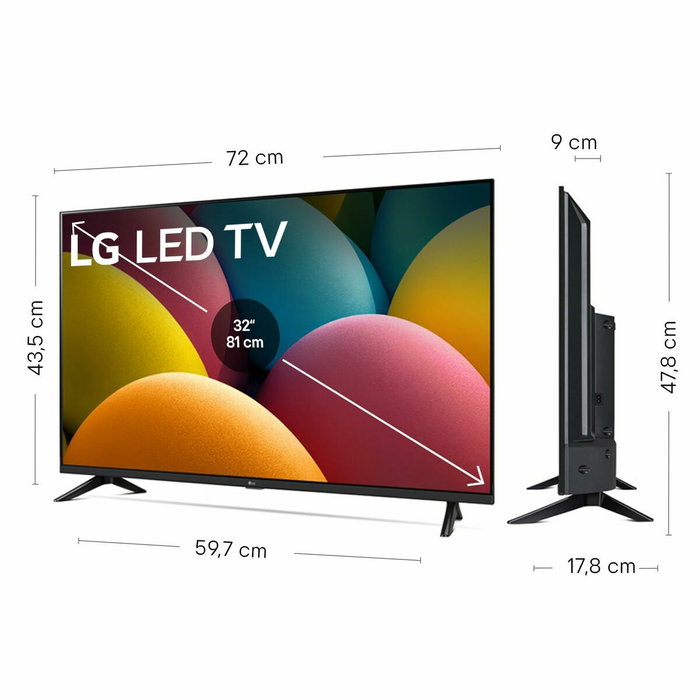 LG 32LR60006LA Smart TV 32 pulg Full HD webOS 23 Negro