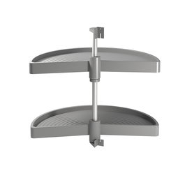 Emuca Juego de bandejas giratorias Shelvo 1/2 luna para módulo 800mm Gris