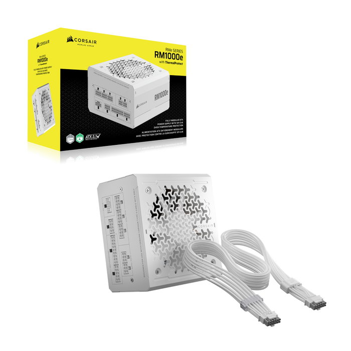 Corsair RM1000e ThermalProtect White Series 1000W ATX 3.1 PCIe 5.1