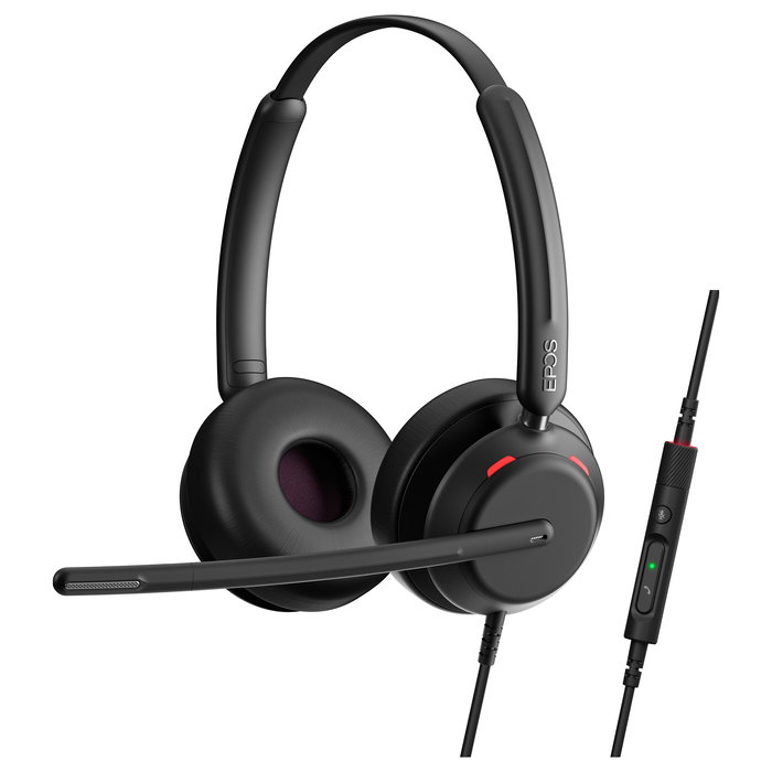 EPOS Auriculares Impact 760 Dual USB-C Diadema Circumaural con Microfono Boom, Negro