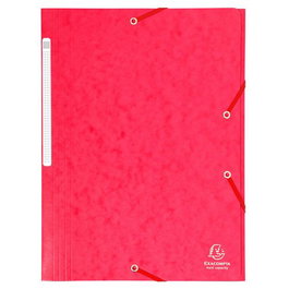 Carpeta De Gomas Y Solapas Exacompta Maxi Carton A4 Con Etiqueta Rojo