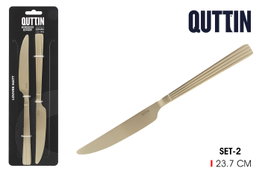 Quttin Set de 2 Cuchillos de Mesa 23.5 cm Louvre de la Colección #96-SET 2 CUCHILLOS MESA 23.5cm M1=UYIE QCHAMP.MAT