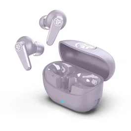 JLab Go Pods ANC Auriculares True Wireless (TWS) Bluetooth 5.4 IP55 con Reducción de Ruido Híbrido, 26h Autonomía, Color Lila