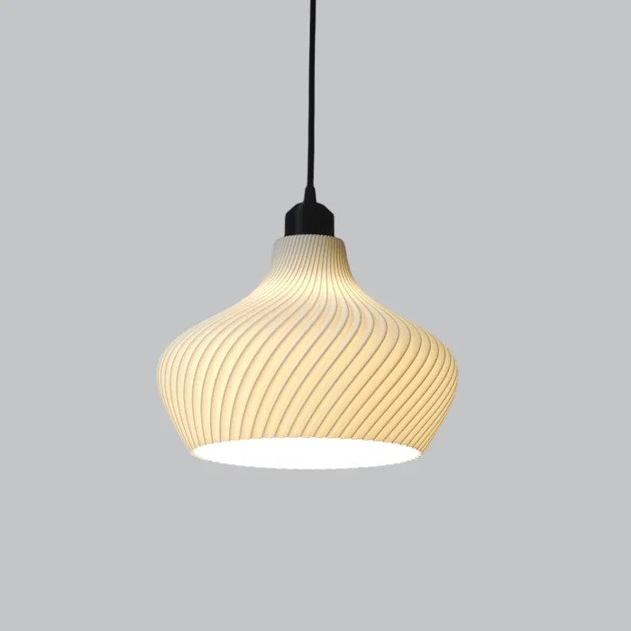 Lámpara Colgante Daila Blanco/Florón Negro/Cable Negro E27 Contemporánea