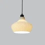 Lámpara Colgante Daila Blanco/Florón Negro/Cable Negro E27 Contemporánea