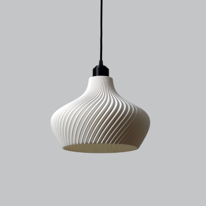 DAILA Lámpara Colgante Daila Blanco, Florón Negro, Cable Negro, Bombilla E27