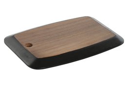 DKD Home Decor Tabla de Cortar Acacia Pizarra Negro y Natural 30x20 cm