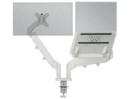 Leitz Brazo dual para monitor y portátil Ergo Space Saving gris