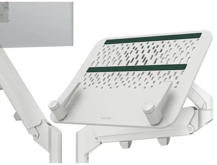 Leitz Brazo dual para monitor y portátil Ergo Space Saving gris