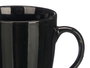 Vessia Jarra Mug Negro 330 ml Cerámica Loza Acabado Brillo 11.5x10.5x8.5 cm (Set de 24)