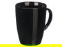 Vessia Jarra Mug Negro 330 ml Cerámica Loza Acabado Brillo 11.5x10.5x8.5 cm (Set de 24)