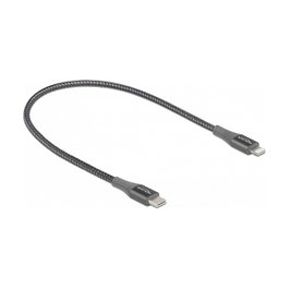 DeLOCK Cable de datos y carga USB Type-C™ a Lightning™ para iPhone™, iPad™ e iPod™, gris, 0,5 m, MFi