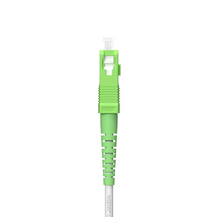 AISENS Latiguillo de Fibra Óptica G657A2 SC/APC-SC/APC Símplex 250m Blanco