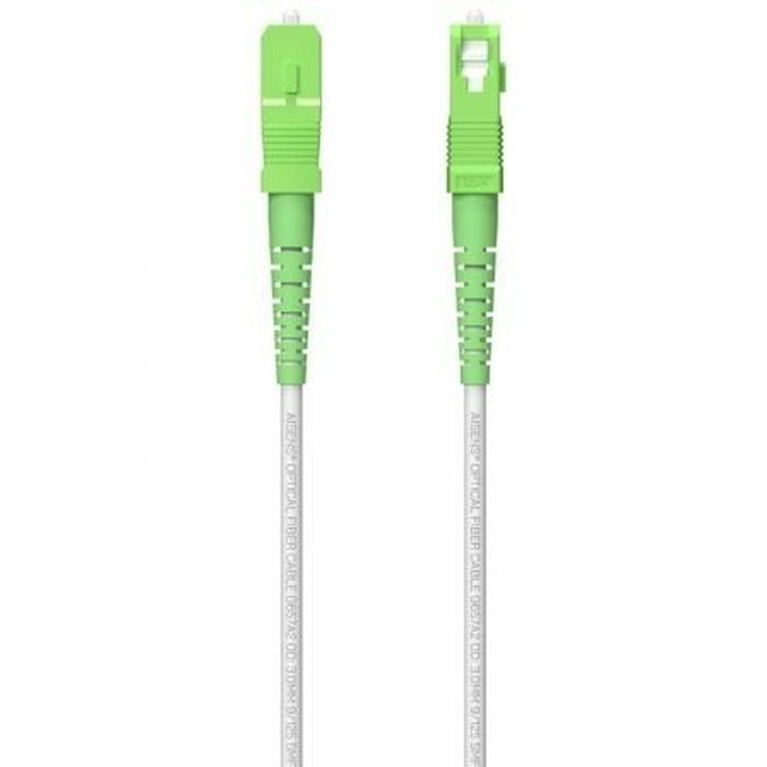 AISENS Latiguillo de Fibra Óptica G657A2 SC/APC-SC/APC Símplex 250m Blanco