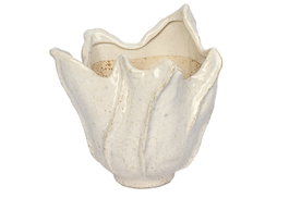 DKD Home Decor Jarrón de Gres Orgánico Vidriado Crudo