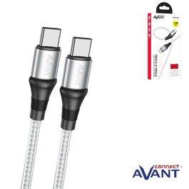 AVANT CONNECT Cable Tipo C a Tipo C 1m, Trenzado, Carga Rápida 100W 5A PD, Force Edition