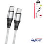 AVANT CONNECT Cable Tipo C a Tipo C 1m, Trenzado, Carga Rápida 100W 5A PD, Force Edition