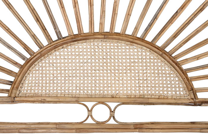 DKD Home Decor Cabecero Cama Balines Ratan Natural 4 x 129 x 177 cm