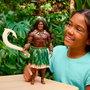 Mattel Muñeco Maui Disney Princess Vaiana - Semidiós con Accesorios, Falda Extraíble, Pelo Largo, +3 Años