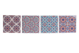 DKD Home Decor Salvamanteles de Dolomita Azulejos Multicolor 48 Piezas