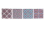 DKD Home Decor Salvamanteles de Dolomita Azulejos Multicolor 48 Piezas