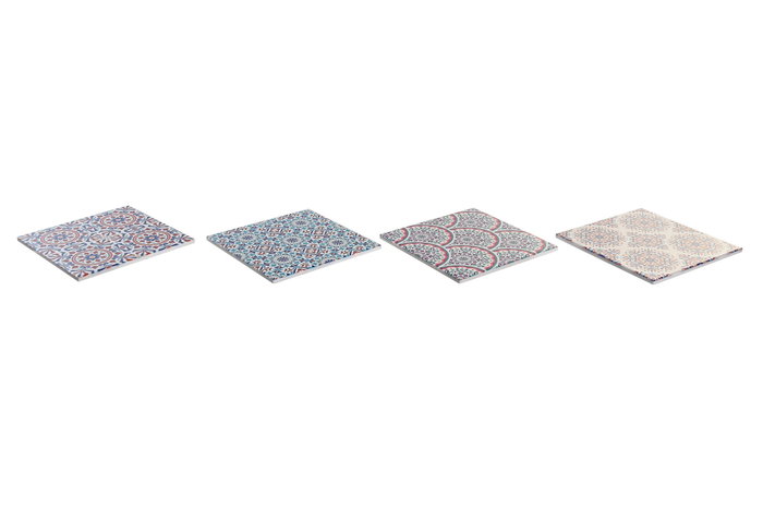 DKD Home Decor Salvamanteles de Dolomita Azulejos Multicolor 48 Piezas