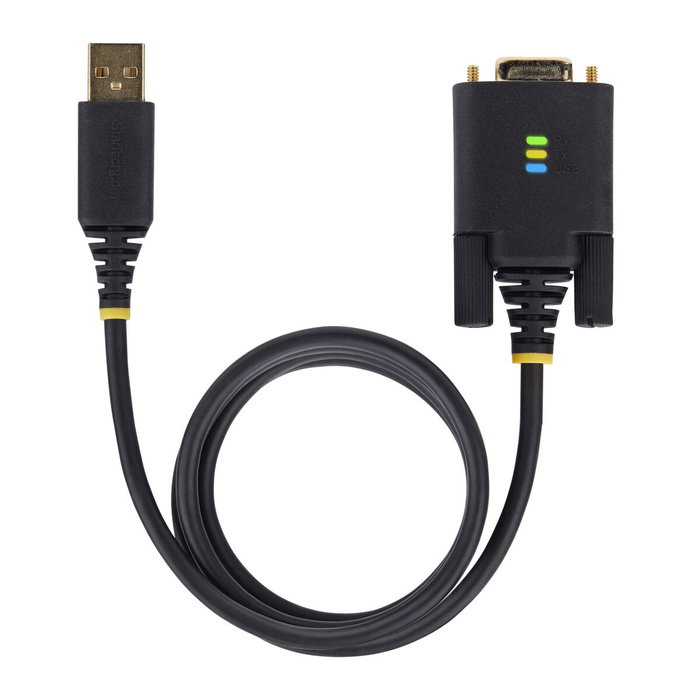StarTech.com Cable Adaptador USB a RS-232 de Módem Nulo, 1 m, Negro