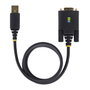 StarTech.com Cable Adaptador USB a RS-232 de Módem Nulo, 1 m, Negro