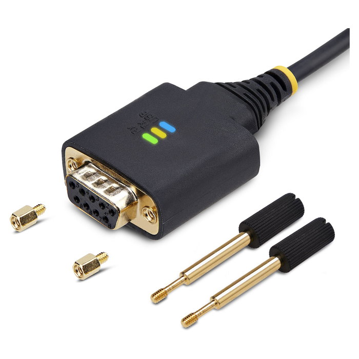 StarTech.com Cable Adaptador USB a RS-232 de Módem Nulo, 1 m, Negro