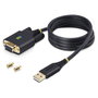StarTech.com Cable Adaptador USB a RS-232 de Módem Nulo, 1 m, Negro