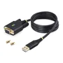 StarTech.com Adaptador USB a Serie RS-232 Null Modem 1P3FFCNB-USB-SERIAL Negro 1m - USB-A a DB-9 Macho - Windows/macOS/Linux/ChromeOS - Chipset FTDI FT232R