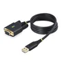StarTech.com Adaptador USB a Serie RS-232 Null Modem 1P3FFCNB-USB-SERIAL Negro 1m - USB-A a DB-9 Macho - Windows/macOS/Linux/ChromeOS - Chipset FTDI FT232R