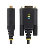 StarTech.com Adaptador USB a Serie RS-232 Null Modem 1P3FFCNB-USB-SERIAL Negro 1m - USB-A a DB-9 Macho - Windows/macOS/Linux/ChromeOS - Chipset FTDI FT232R