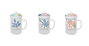 DKD Home Decor Taza Infusiones Moderno Cristal Porcelana Azul Verde Naranja Blanco Apto Microondas Lavavajillas 300ml Pack 6 Unidades 8 x 15 x 12 cm