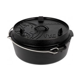 Petromax ft6 Feuertopf Olla de Hierro Fundido 5.5 Litros Negro con Tapa - 364x312x160 mm