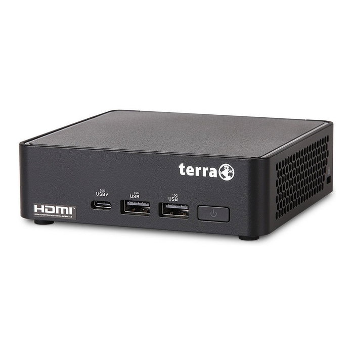 Terra PC-Micro 7000 SILENT GREENLINE - Mini PC con Intel Core Ultra 7 155H, 16 GB RAM DDR5, SSD 500 GB NVMe, Windows 11 Pro, Gráficos Intel Arc, Wi-Fi 6E, Color Negro