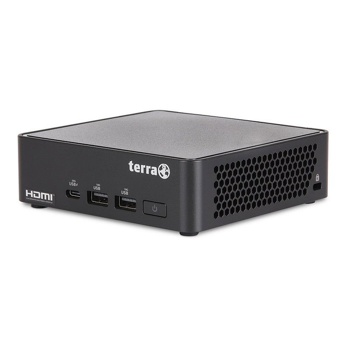 Terra PC-Micro 7000 SILENT GREENLINE - Mini PC con Intel Core Ultra 7 155H, 16 GB RAM DDR5, SSD 500 GB NVMe, Windows 11 Pro, Gráficos Intel Arc, Wi-Fi 6E, Color Negro