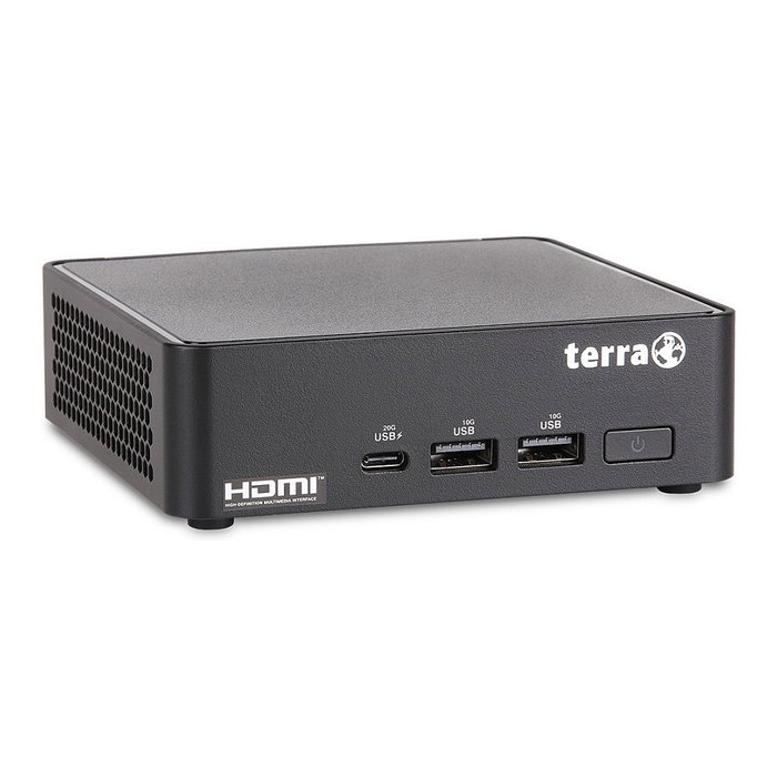 Terra PC-Micro 7000 SILENT GREENLINE - Mini PC con Intel Core Ultra 7 155H, 16 GB RAM DDR5, SSD 500 GB NVMe, Windows 11 Pro, Gráficos Intel Arc, Wi-Fi 6E, Color Negro