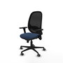 PIQUERAS Y CRESPO Silla de oficina Cilanco con mecanismo Sincro, Azul marino y Negro