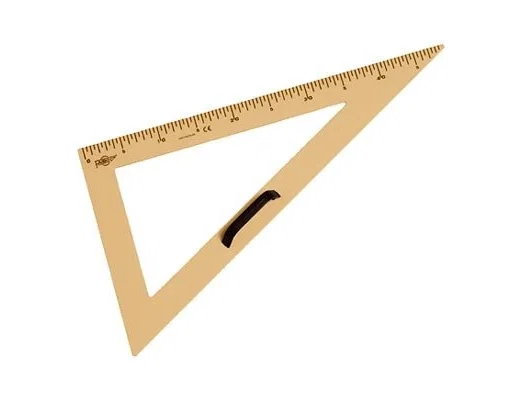 Faibo Cartabón para Pizarra de 50 cm Graduado con Imitación Madera Faibo Cartabón para Pizarra de 50 cm Graduado con Imitación Madera