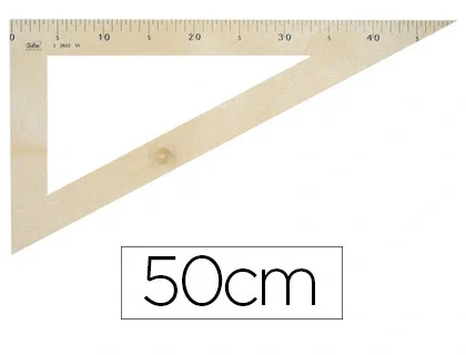 Faibo Cartabón para Pizarra 50 cm Imitación Madera Faibo Cartabón para Pizarra 50 cm Imitación Madera