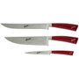 Berkel Elegance Red Chef-Set 3 piezas - Cuchillo de chef 22 cm, acero inoxidable X50CrMoV15, mango rojo termoplástico