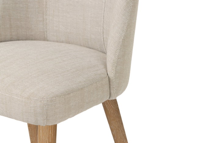 DKD Home Decor Silla de Fresno Tapizada en Poliéster Acabado Decapé