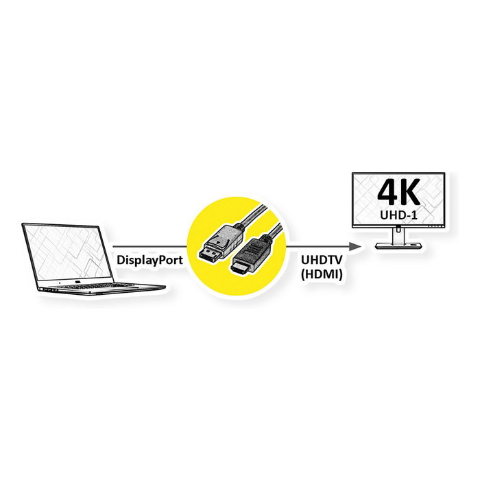 ROLINE Cable DisplayPort a HDMI 11.04.5997-10 de 3 m